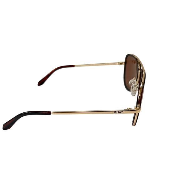 Quay Australia All In Mini Aviator Sunglasses Dark Tortoise Dark Apricot main image 4